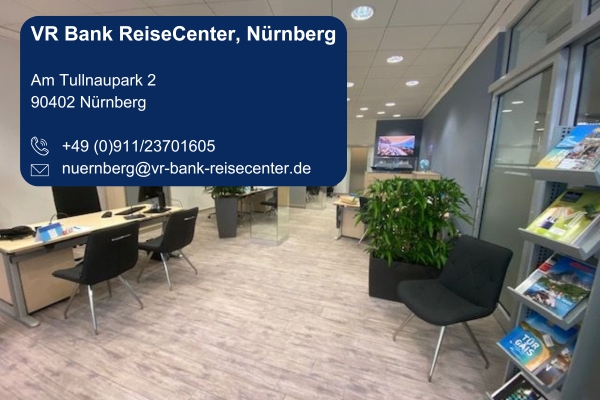 Blau VR Bank ReiseCenter N rnberg Am Tullnaupark 2 90402 N rnberg